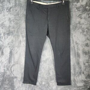 No Nationality Pants Mens 32X30 Black Scott 1206 Preppy Cuffed Ankle Chino NNO7